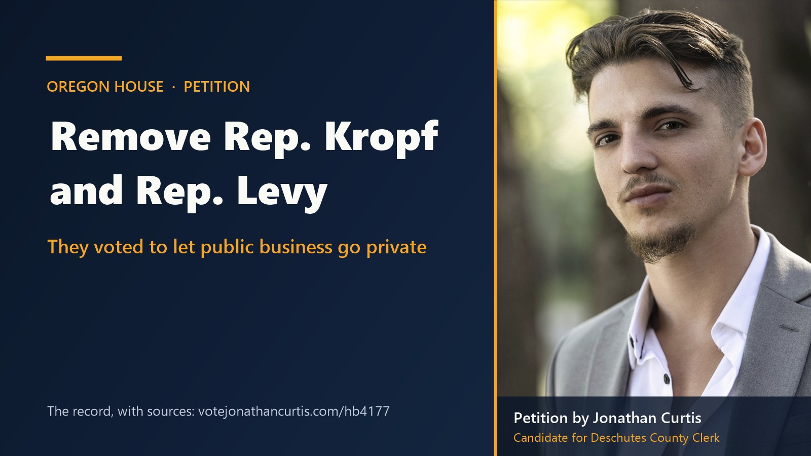 Remove Rep. Kropf and Rep. Levy: They Voted to Let Public Business Go Private
